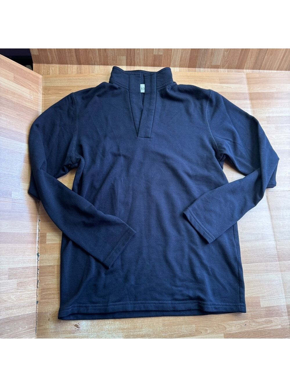 Blue and Cream navy blue collared long sleeve pullover shirt size XS